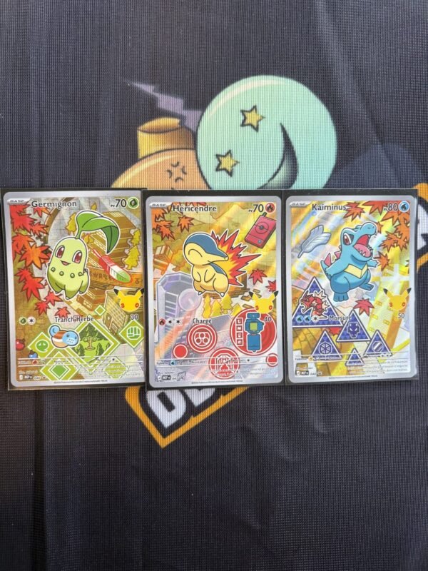 Trio starters Johto · Germignon, Héricendre, Kaiminus · Promo 30 ans MEP 046-048 · FR