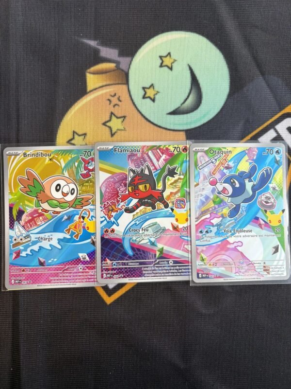 Trio starters Alola · Brindibou, Flamiaou, Otaquin · Promo 30 ans MEP 043-045 · FR